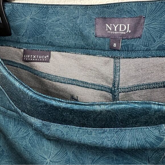 NYDJ Modern Legging Pull on Jeans Cheshire Hill Dark Teal Green Size 8 NWT $99 - Picture 10 of 11